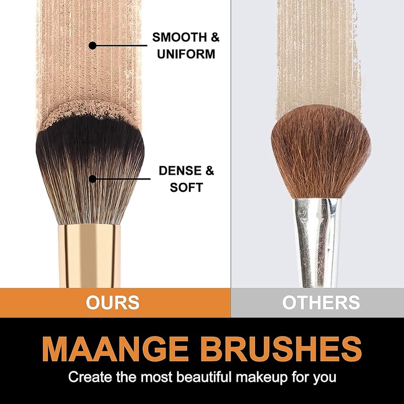 Brochas de Maquillaje Set 10 PCs Profesional Kit de Pinceles