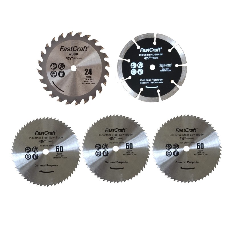 FastCraft 8pc 4.5" Mini Compact Saw Blades 4-1/2"- All Industrial