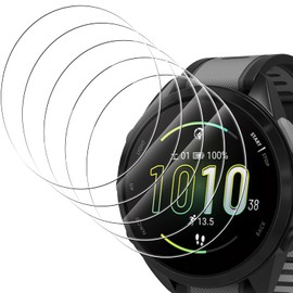 Simpeak 3-Pack Screen Protector Compatible with Garmin Forerunner 165 Smartwatch, 9H Hardness Tempered Glass Protective Film, Anti-Scratch, Sensitive Touch