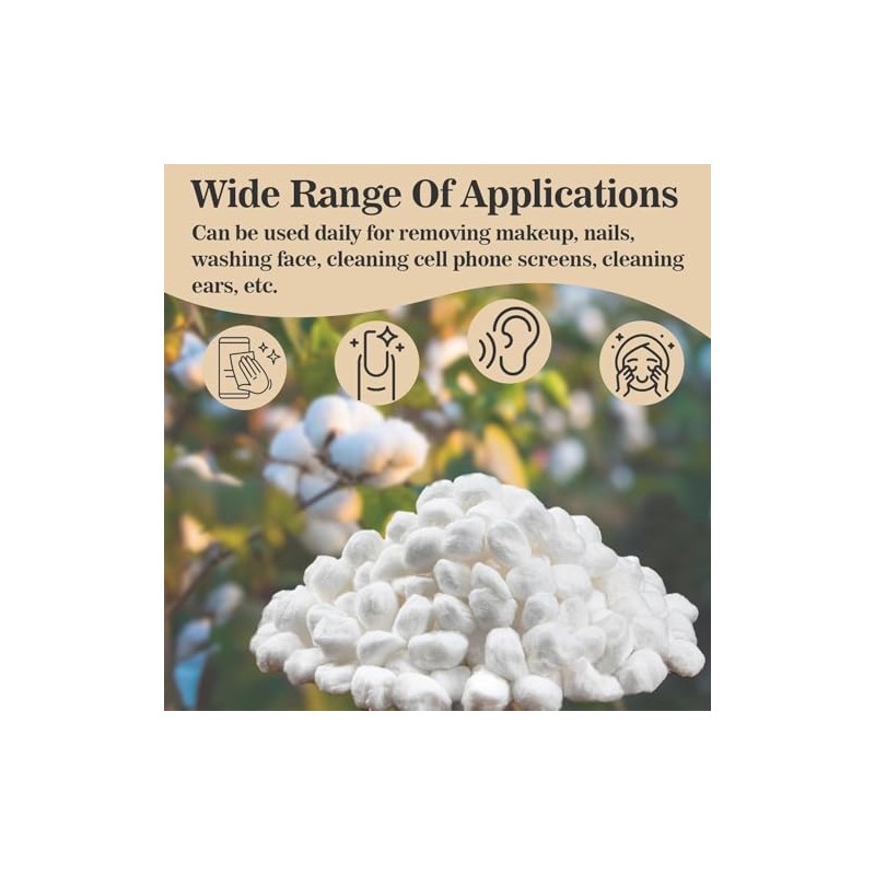 Cotton Balls, Pure Cotton Balls, Absorbent, 100 Count - Soft,