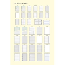 Clairefontaine 331026C Notebook Ideal for School, DIN A4, 16 Sheets, 90 g, Line Style 26 Squared 5 x 5 mm with Margin, Red, Pack of 1