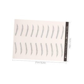 Vaguelly 3 Sheets Eyebrow Stickers for Women Easy Application Skin Friendly Temporary Transfer Decals for Like Brows for Beginners Busy Mornings