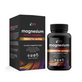 Nutrition pHirst Magnesium 12 in 1 Complex 700mg Glycinate Citrate Malate Taurate Daily Support-