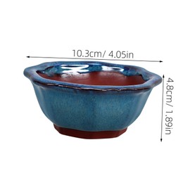 BESPORTBLE Ceramic Orchid Planter Pot Drainage Hole for Succulents Small Decorative Flower Container for Home Office and Desk for Cacti and Green Plants