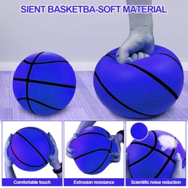 kjsdsss 2025 Upgrade Silent Basketball, New Dribble Silent Basketball, The Handleshh Silent Basketball Dribbling Indoor, Foam Basketball Indoor Training Quiet Ball for Various Indoor Activities ﻿