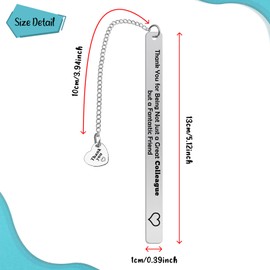 Colleague to Friend Gifts for Women Goodbye Bookmark Gifts for Coworkers Leaving Farewell Gift for Coworkers Going Away New Job Retirement Gift for Colleagues Friends Work Bestie