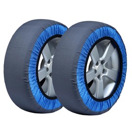 Snow Chains SK73,Snow Socks for Car, SUV, & Pickup-Easier Installation, Quieter and More Comfortable Ride (Pack of 2)