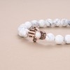 COAI Partner Bracelet Made of Gemstones with Charm, Matt Onyx