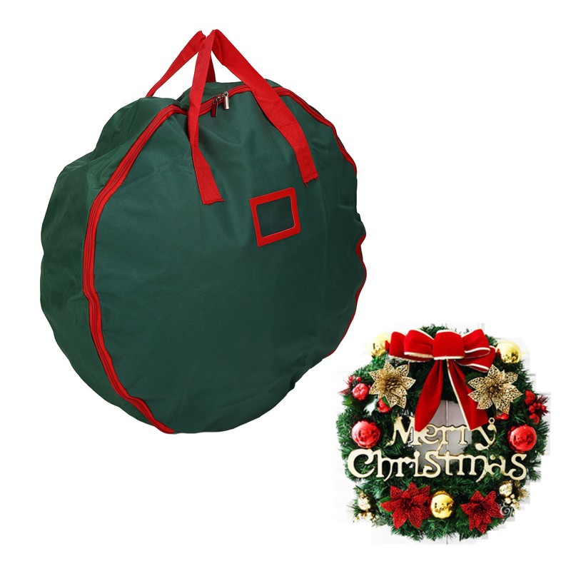 Christmas Wreath Storage Bag 600D Oxford Cloth Waterproof Tear Resistant