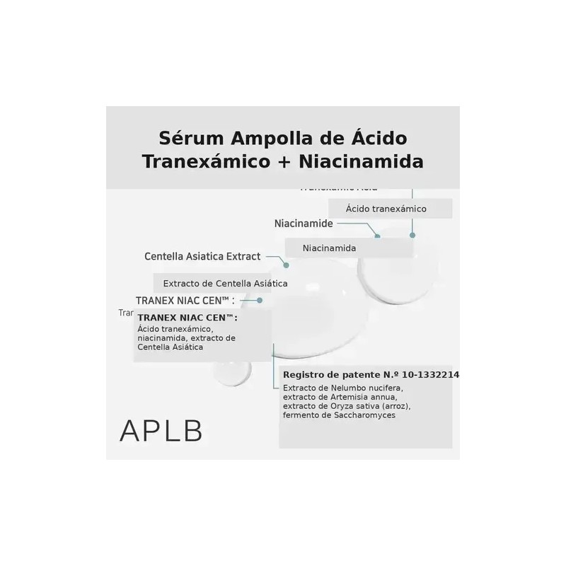 Sérum coreano ácido tranexámico + niacinamida, tratamiento antimanchas