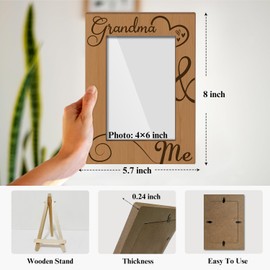 haipino Grandma Picture Frames Wood Photo Frames for Granny Nana Horizontal Picture Frame 4x6 for Tabletop Display Gifts for Grandmother from Granddaughter Grandson Y392