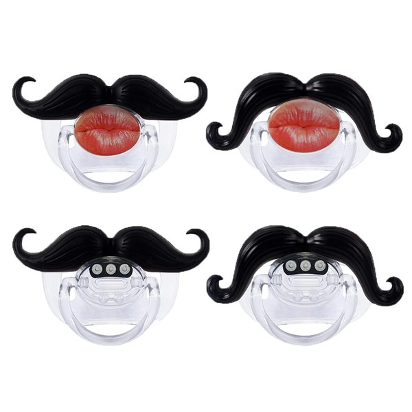 Funny Baby Pacifiers,Mustache Pacifier for Babies 0-36 Months Mustache Binkies