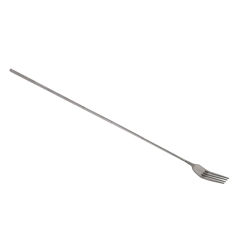 Telescopic Fork BBQ Stainless Steel Extendable Fork Extra Long Handle