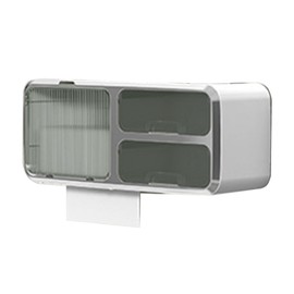Drill Free Bathroom Tissue  Storage Box Waterproof Bathroom Toilet Paper Holder Wall Mounted Toilet Paper Organizer Green