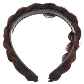 PACKOVE Wide Plaited Braids Headband for Women Deep Hair Accessory with Teeth for Outdoor Use Elegant Design for Stunning Hairstyles and Hair Clasp for Lasting