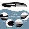 Heanvmyss 3PCS Folding Mustache Comb Falten Kamm Männer,Faltbarer Taschenbartkamm,Frisurkamm,Herrenkamm Klein,Klappkamm