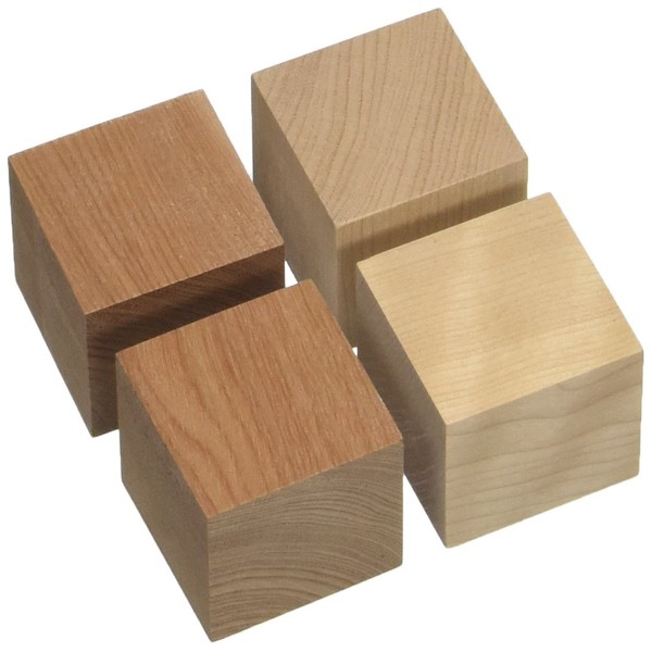 Yamamoto Acoustics Kogei QB-2 Cube Base Asada Sakura Wood Insulator (Set of 4)