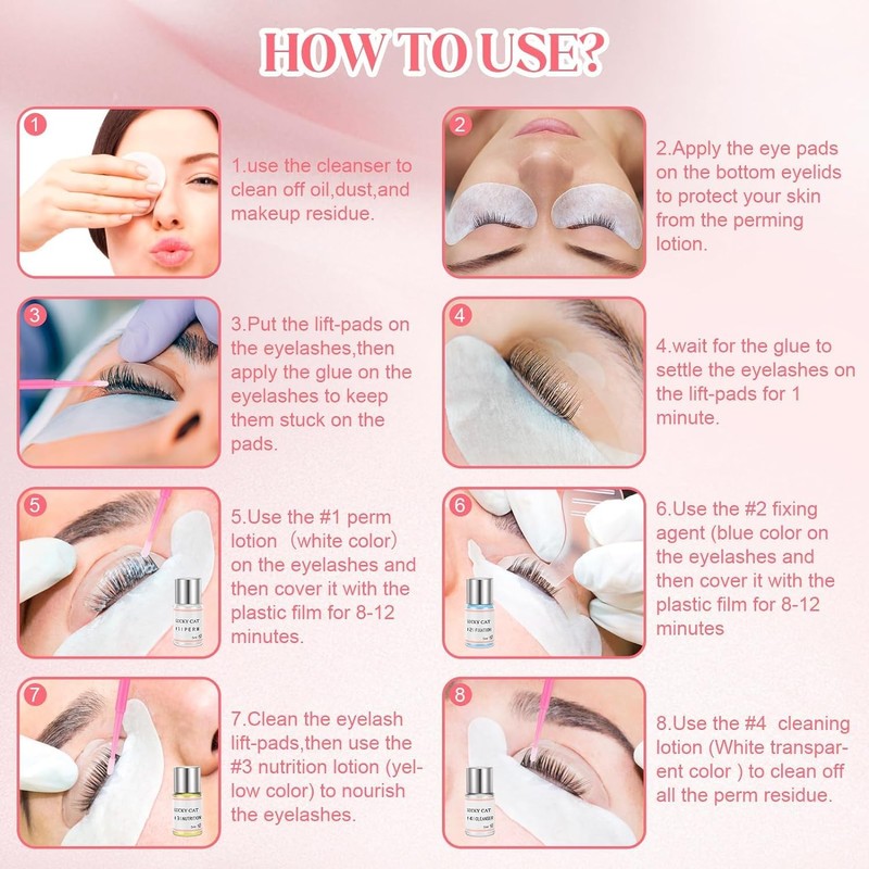Weixinbuy Eyelash Lifting Set, Starter Kit, Eyelash Perming Kit, Lash