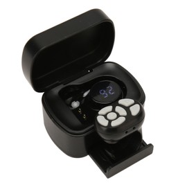 Upgrade Bluetooth 5.3 Remote Control Page Turner, Scrolling Ring Control with New Cursor Control Mode, Charging Case for iOS Android Harmony (Black)