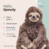 Bearington Speedy Plush Three Toed Sloth Stuffed Animal, 12 inches