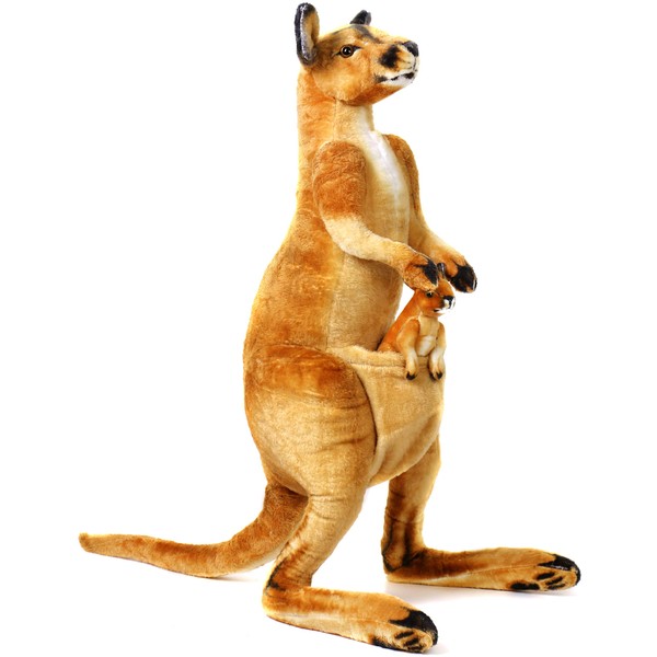 VIAHART Kari The Kangaroo and Joey - 3 Foot Big Stuffed Animal Plush Roo - by Tiger Tale Toys