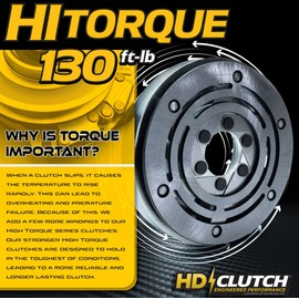 HD Switch BIGBearing HiTorque 130ftlbs Billet Pulley Electric PTO Clutch 126-4323 5219-200 fits Exmark Radius E S Lawn Mowers w/Larger Replaceable Pulley Bearing