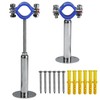 WYSIWYKA 2PCS 304 Stainless Steel Wall Mount Ceiling Mount Pipe