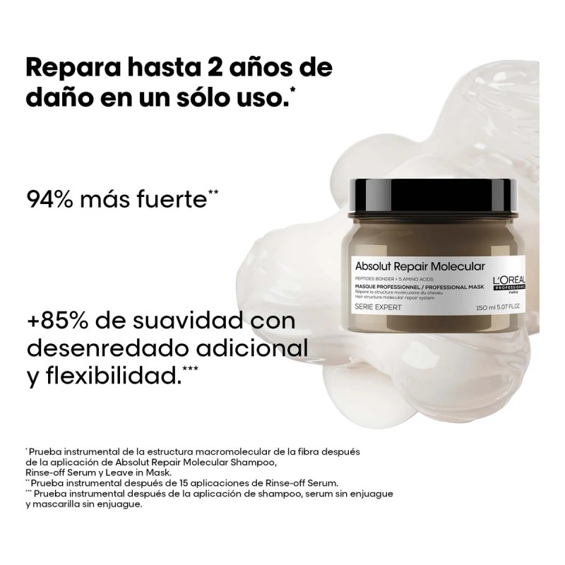 Máscara Reparación Molecular Absolut Repair Molecular 250ml L'Oréal Professionnel
