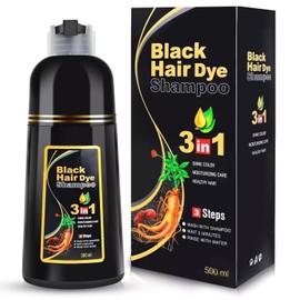 SECERTMU Black Hair Dye Shampoo Instant 3 in 1 Grey Coverage