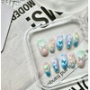 10pcs Butterfly Aurora Press On Nails Square Nails False Nails