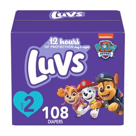 Luvs Size 2 Baby Diapers, Platinum Protection Bluey Diapers for Day & Night, Size 2, 108 Count (Packaging May Vary)