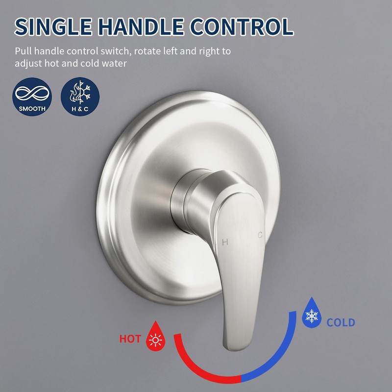 Shower Faucet Set Complete Shower Kit Dual Shower Head and