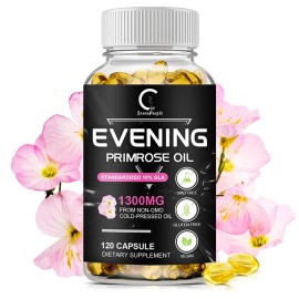 GPGP GreenPeople Evening Primrose Oil 1300mg Women's Health Supplement 120 Softgels GLA Balance U