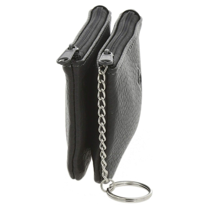 FASHIONGEN - Leather coin purses, wallet zip, gray