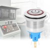 2Pcs DC3-6V 22mm 6-Pin Push Button Switch Stainless Steel Reset