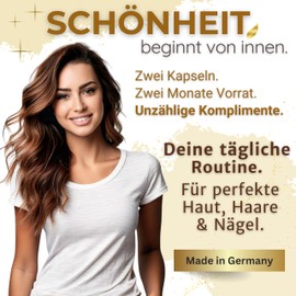 Donivital Haar-Vitamine Testnote SEHR GUT - 27 Wirkstoffe - Hochdosiert Biotin Zink Selen zum Erhalt normaler Haare. Hyaluron Hirseextrakt alle B-Vitamine. 120 Kapseln für Frauen, Männer & Bart - Vegan