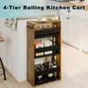 MARTY Rolling Storage Cart 7.9" W, 4-Tier Narrow Kitchen Cart