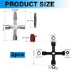 Changbloom 2 Pcs Multifunctional 4 Way Sillcock Key Wrench Set,
