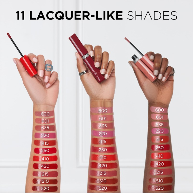 L'Oréal Paris Laque Resistance tono Berry Bordeaux 520, labial líquido
