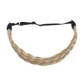 Fashion Hair Extensions Braided Headband Hair Braid Hair Band Thick Chunky Plaited Hairband Accessory Costume Hairpiece For Women Girls Mediuml-1" Ash Blonde