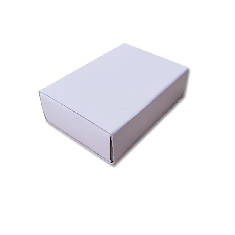 Pack of 50 Plain White Card Craft Matchboxes for Arts,
