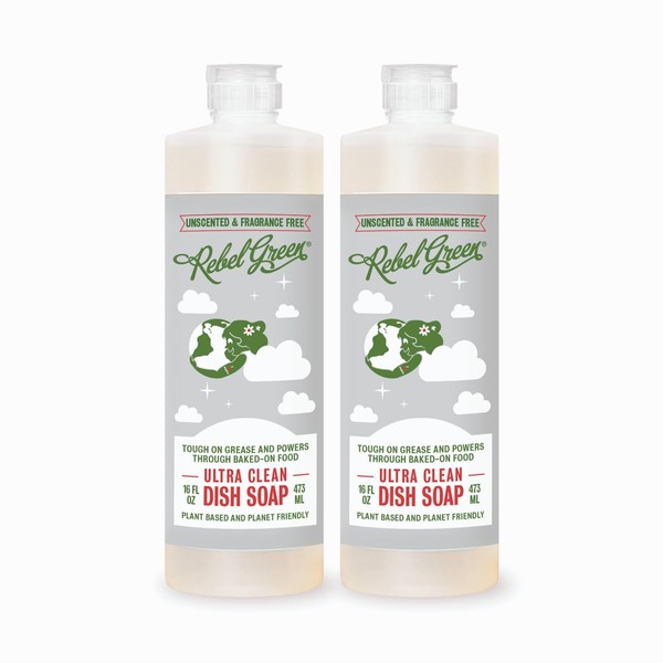Rebel Green Super Deluxe Dish Soap - Natural Dishwashing Soap