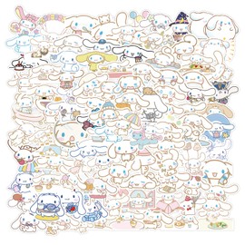 100PCS Cinnamoroll Stickers, Cute Dog Stickers, Vinyl Waterproof Kawaii Decals for Laptop Skateboard Guitar Computer, Kids Teens