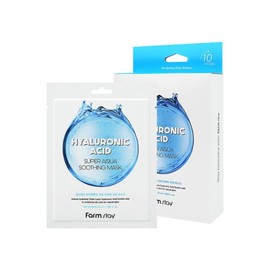 Hyeruronic acid Super Aqua Soothing Mask Pack 10 sheets / 히아루론산 슈퍼 아쿠아 수딩 마스크팩 10매