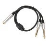6.35mm Splitter Cable Female to Dual Male Gold Plated Plug