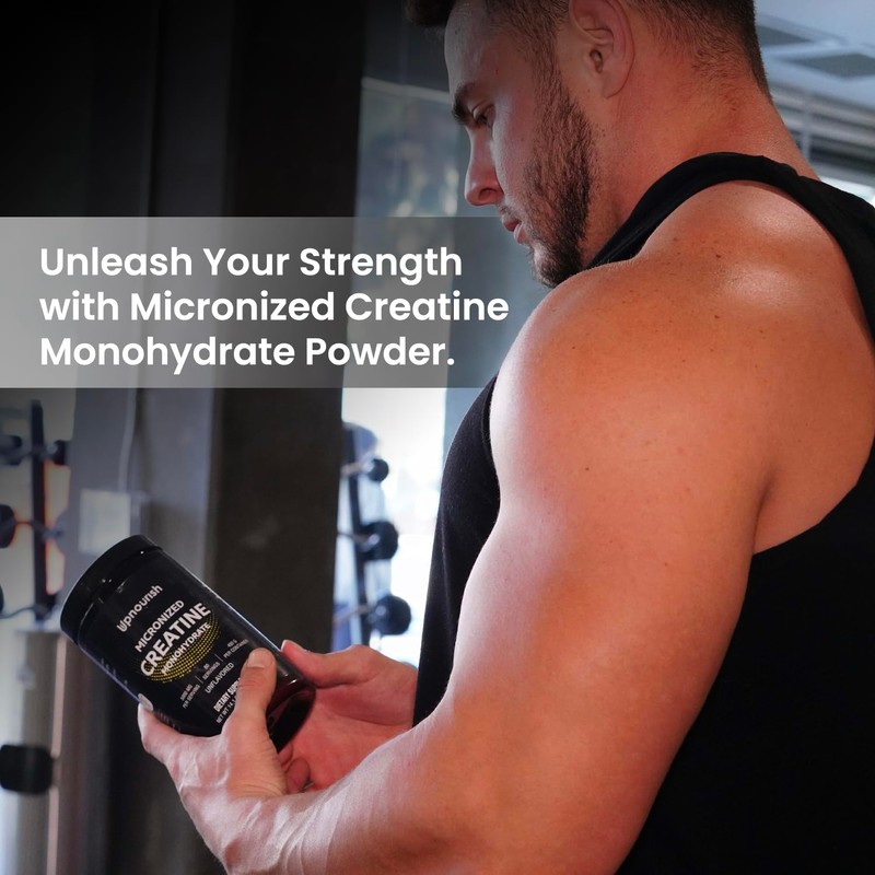 UpNourish Micronized Creatine Monohydrate Powder 400 G - Unflavored Vegan