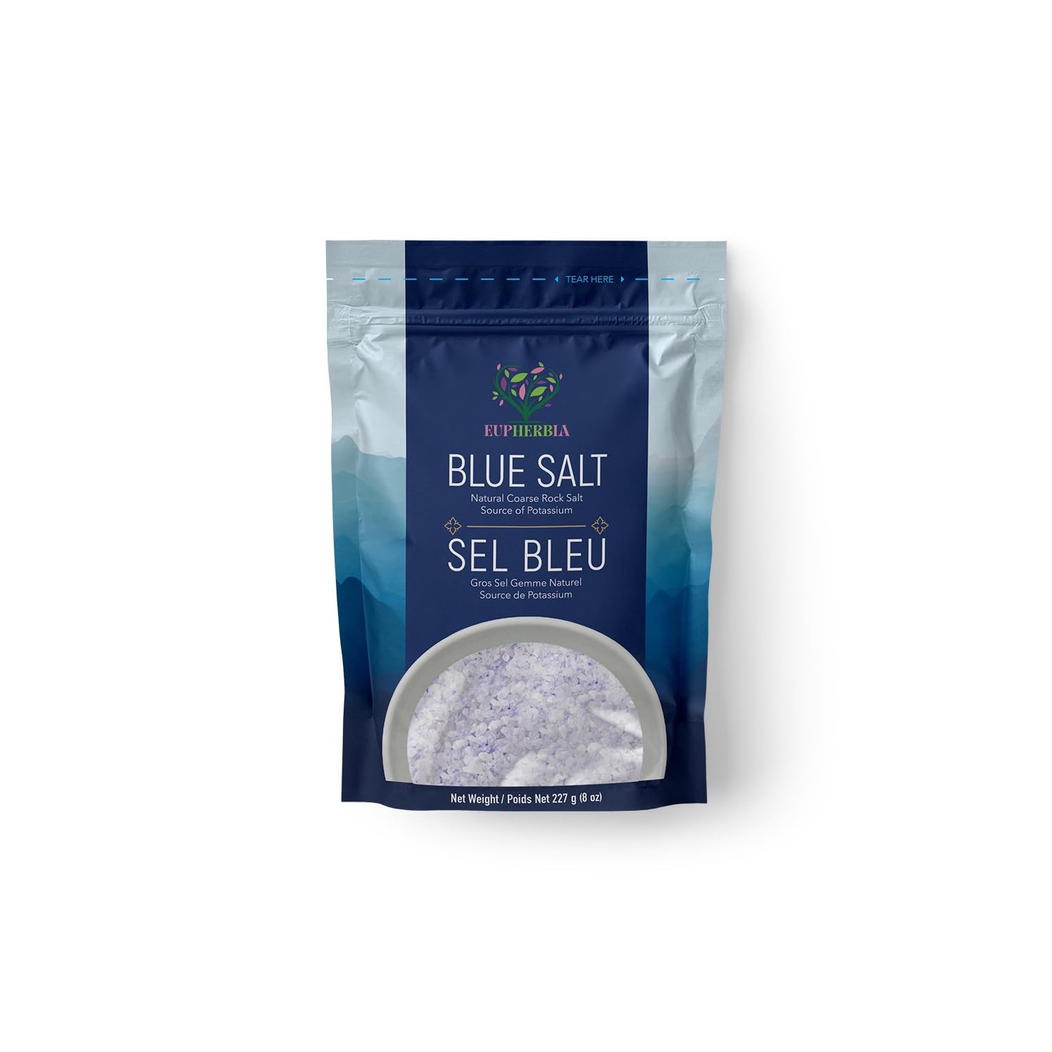 EUPHERBIA Blue Salt, Coarse, Rare Mineral Salt, High Potassium, Lower ...