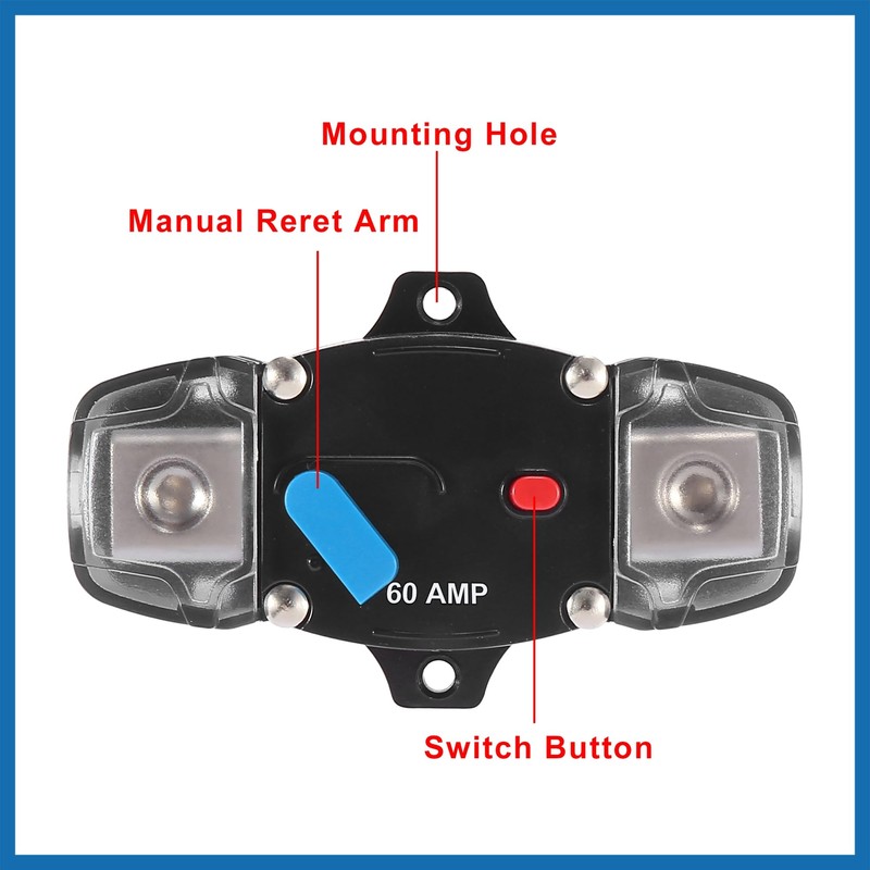 A ABSOPRO DC 12-24V 60Amp Car Boat Circuit Breaker Audio
