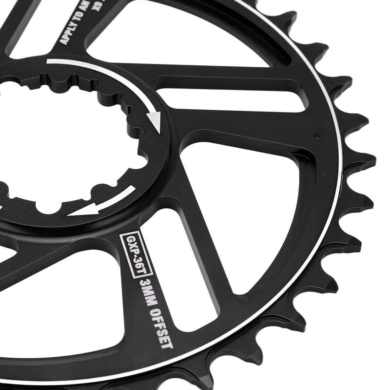 Risegun Bicycle Chainring 36T Narrow Wide Chainring for 8, 9,