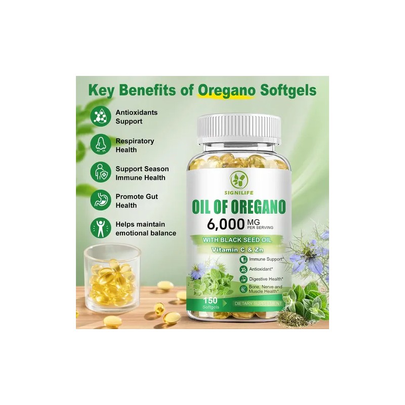 Cápsulas De Aceite De Orégano 6000mg - Signilife